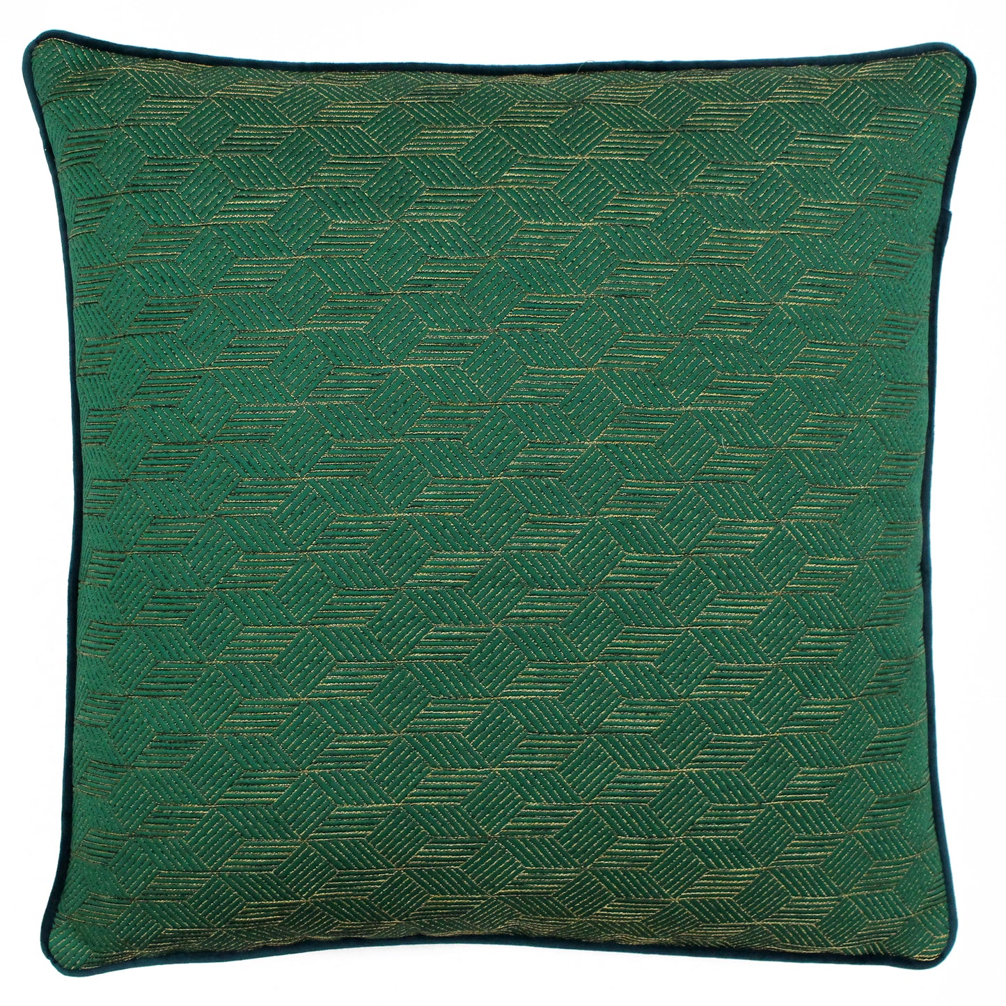 HIGHBURY CUSHION CASE 50X50 EMER/GOLD