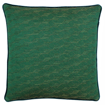 HIGHBURY CUSHION CASE 50X50 EMER/GOLD