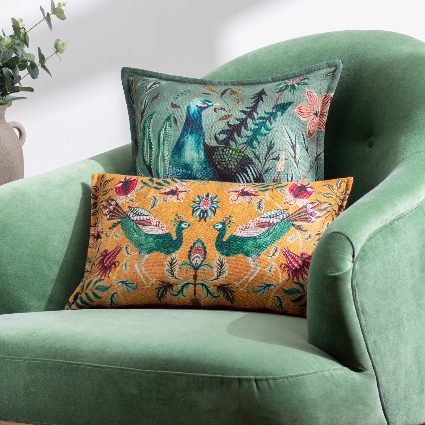 HOLLAND PARK 43X43 CUSHION CASE PEACOCK TEAL