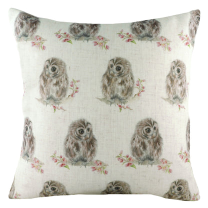HEDGEROW OWLS REPEAT 43X43 C/CASE MULTI