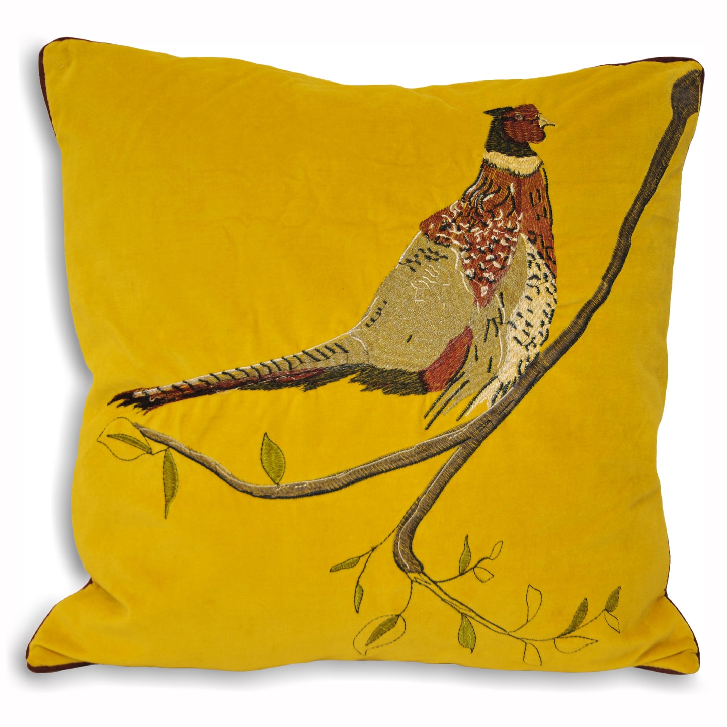 H/VELVET 45X45 C/C PHEASANT MUST