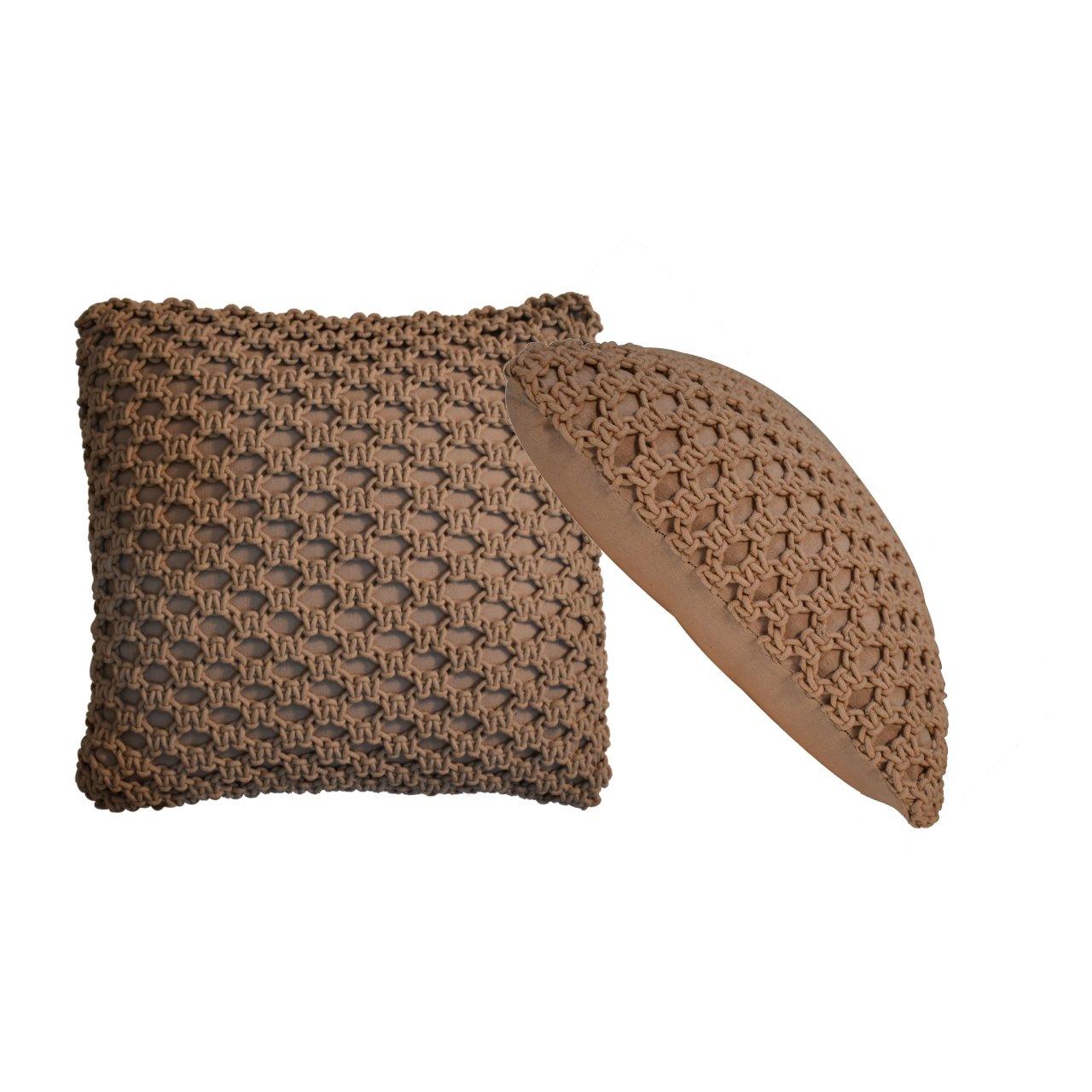 Myra Loop Weave Cushion Set of 2 – Coffee