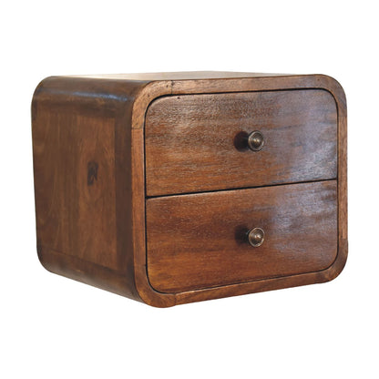 Floating Mini Chestnut Bedside Table | Nightstand