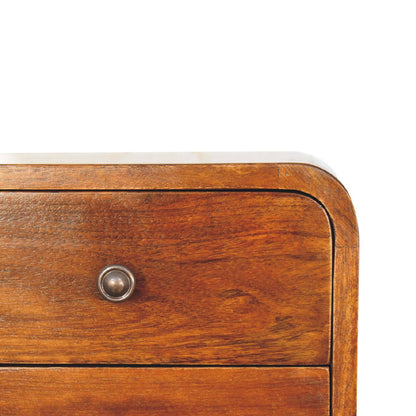 Floating Mini Chestnut Bedside Table | Nightstand