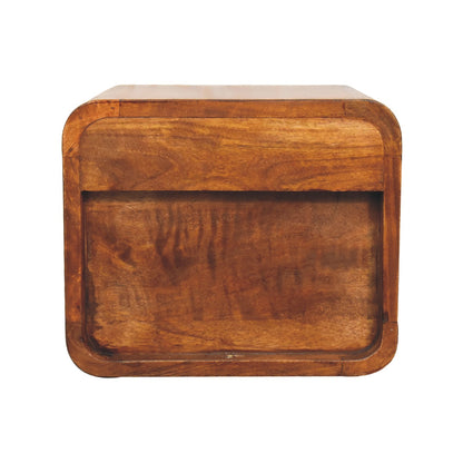 Floating Mini Chestnut Bedside Table | Nightstand