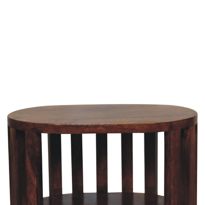 Ariella Double Shelf Chestnut Bedside