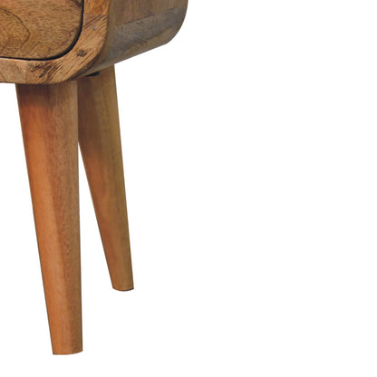 Extra Mini Oakish Curve Open Slot Bedside
