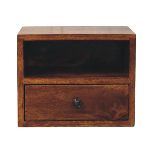 Solis 1 Drawer Chestnut Wall Mounted Nightstand
