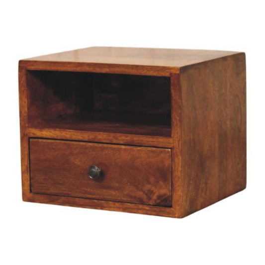 Solis 1 Drawer Chestnut Wall Mounted Nightstand