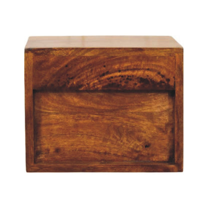 Solis 1-Drawer Chestnut Wall Mounted Nightstand