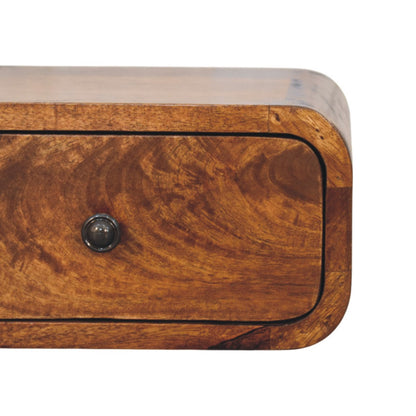 Avora Mini Wall-Mounted Chestnut 1 Drawer Nightstand