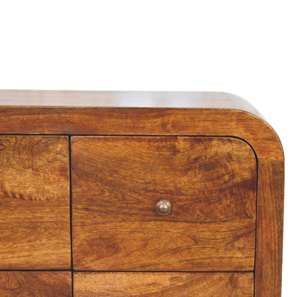 Darcy 3 over 3 Drawer Chest in Chestnut Finish