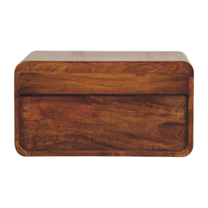 Avora Wall-Mounted Chestnut Nightstand