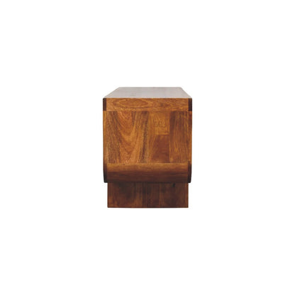 Orion Curved Chestnut Media Unit