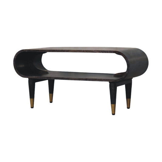 Curved Edge Media with Brass Accents