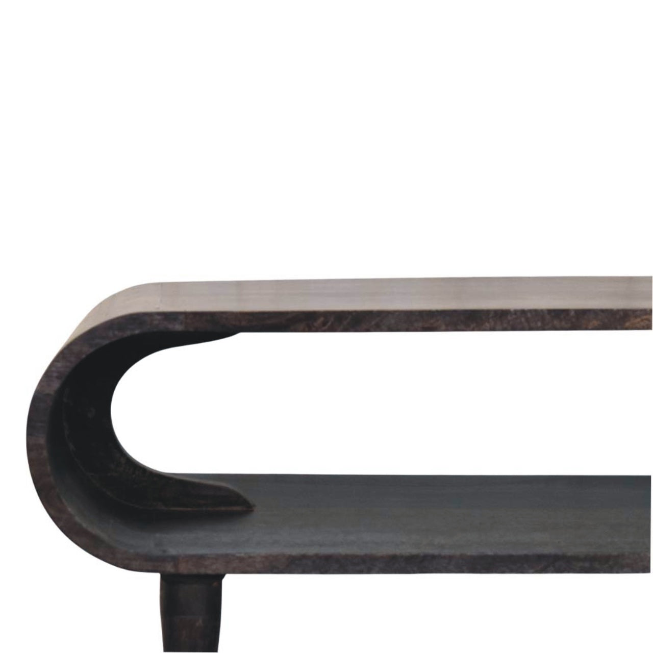 Curved Edge Media with Brass Accents