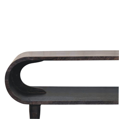 Curved Edge Media with Brass Accents