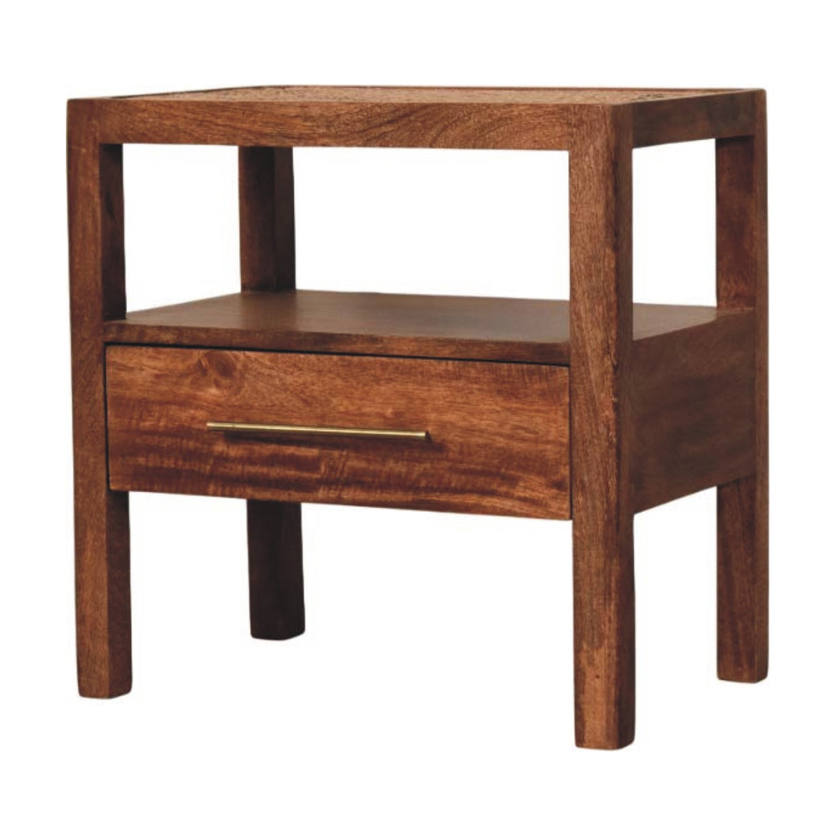 Saffron Rattan Nightstand | Bedside Table