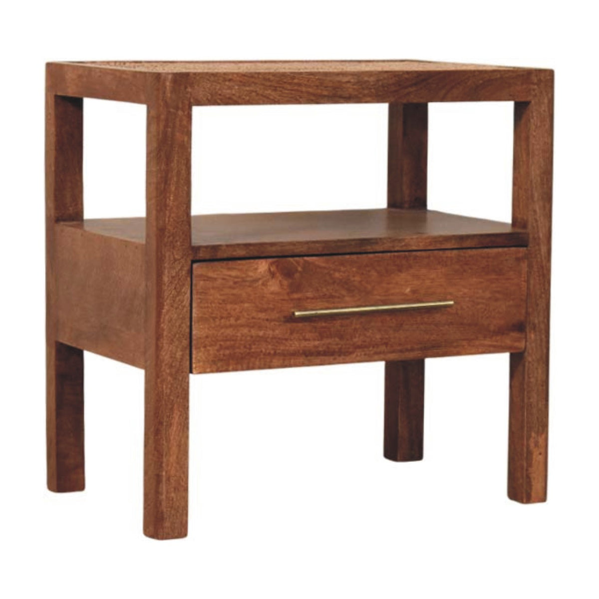 Saffron Rattan Nightstand | Bedside Table