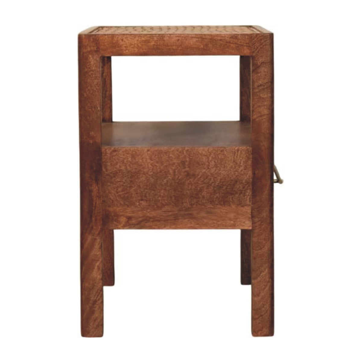 Saffron Rattan Nightstand | Bedside Table