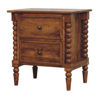 Harper Spindle Bedside Table | Nightstand