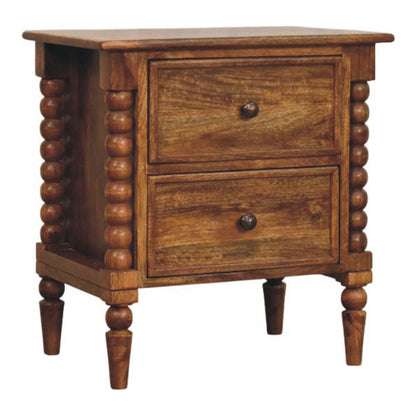 Harper Spindle Bedside Table | Nightstand