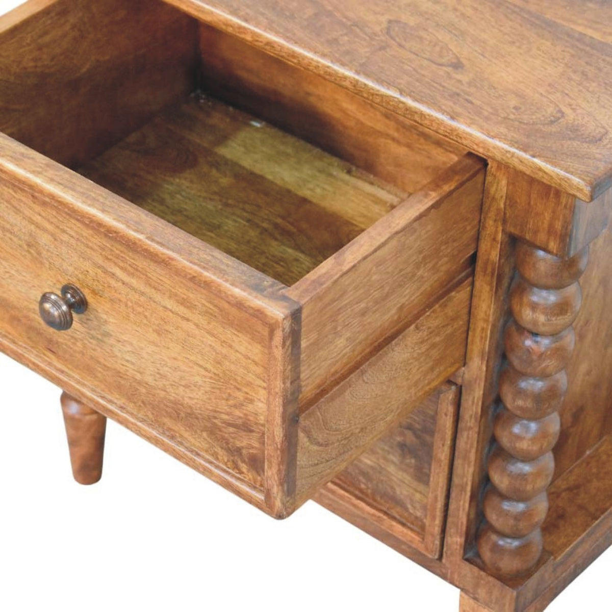 Harper Spindle Bedside Table | Nightstand