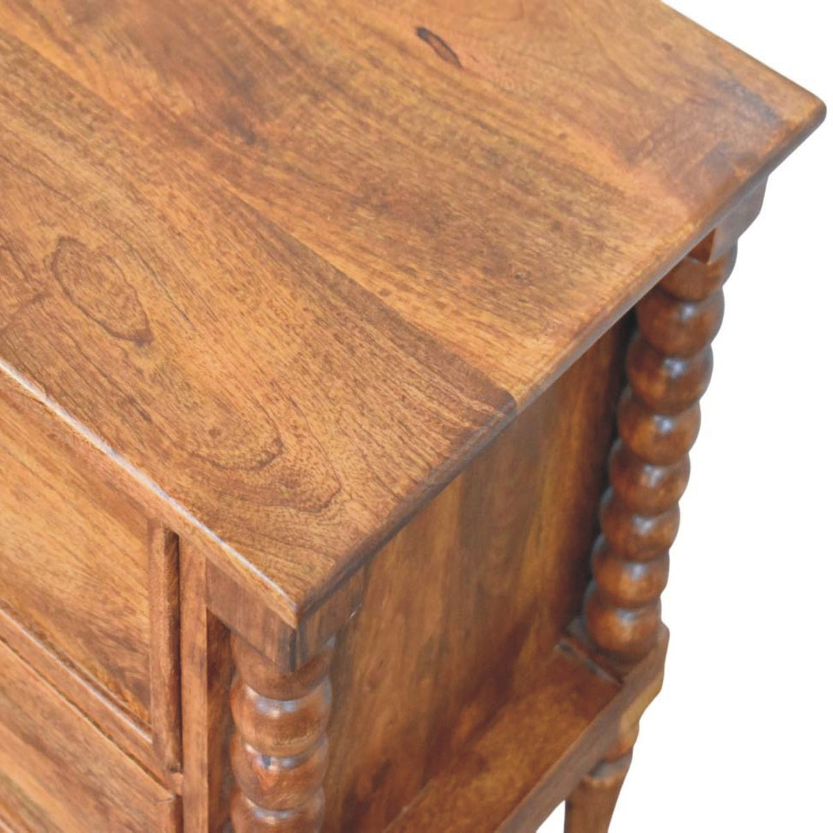 Harper Spindle Bedside Table | Nightstand