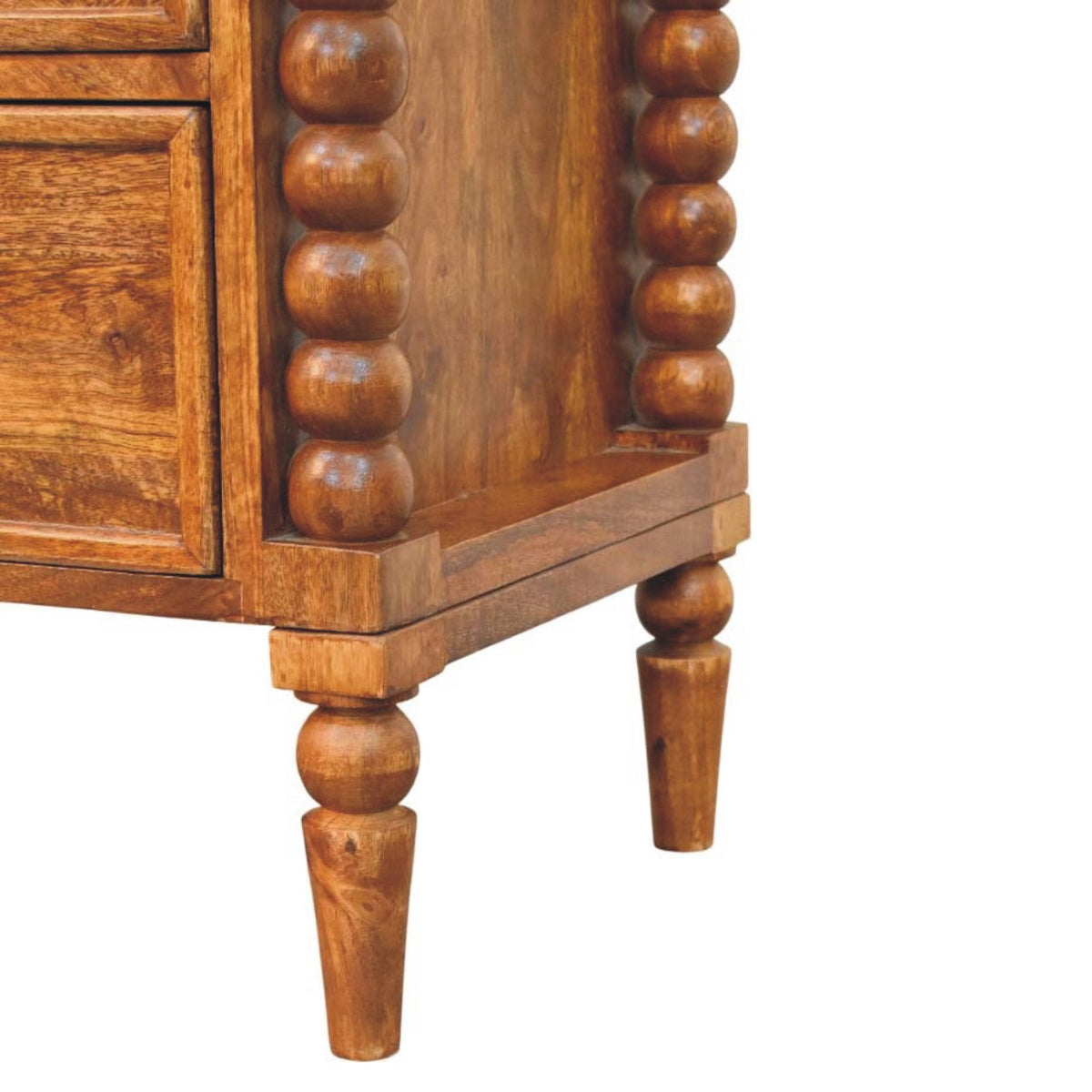 Harper Spindle Bedside Table | Nightstand