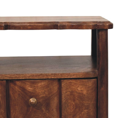 Lume Roasted Shelf Bedside Table | Nightstand