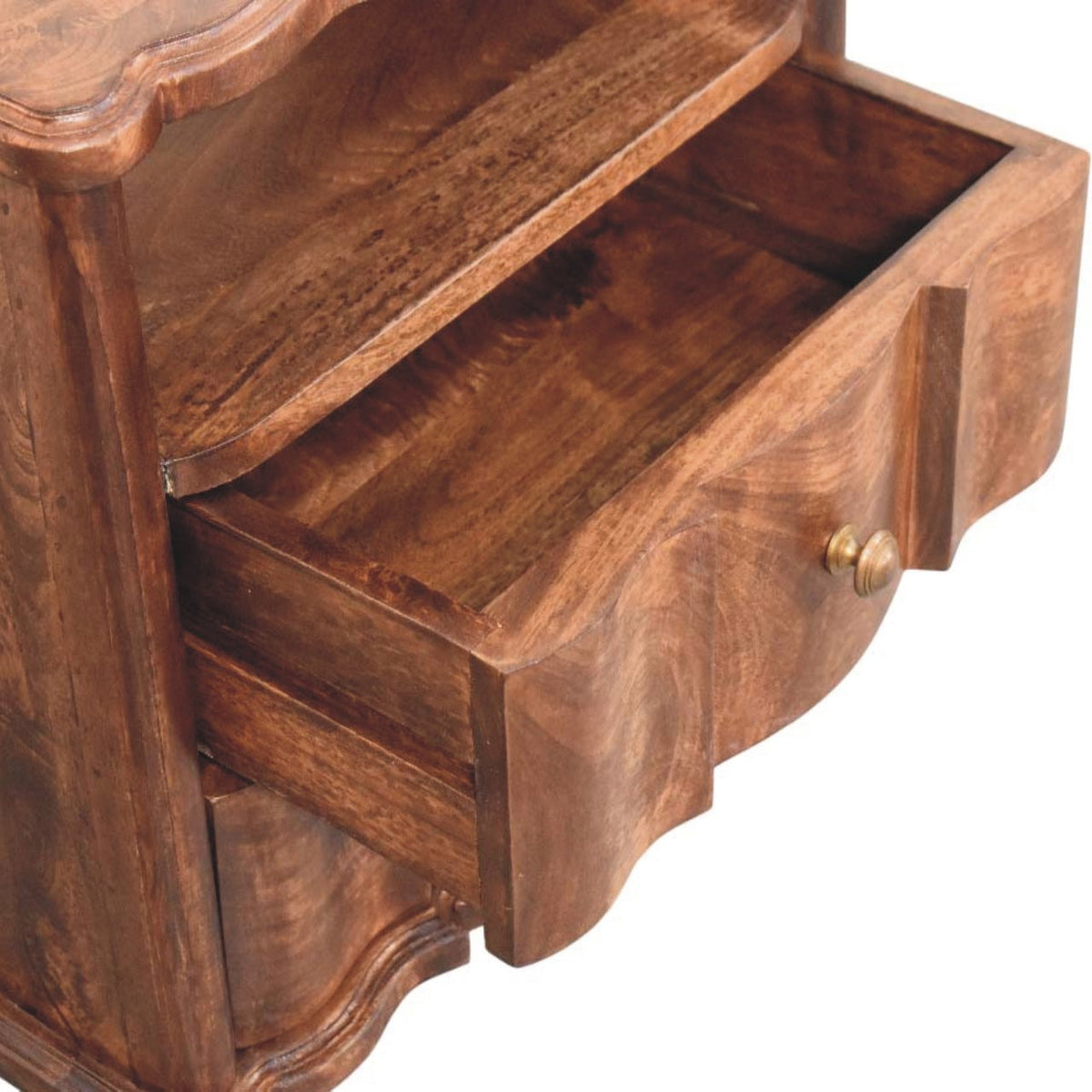 Lume Roasted Shelf Bedside Table | Nightstand