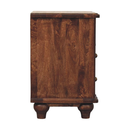 Lume Roasted Shelf Bedside Table | Nightstand