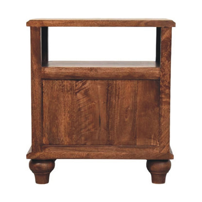 Lume Roasted Shelf Bedside Table | Nightstand