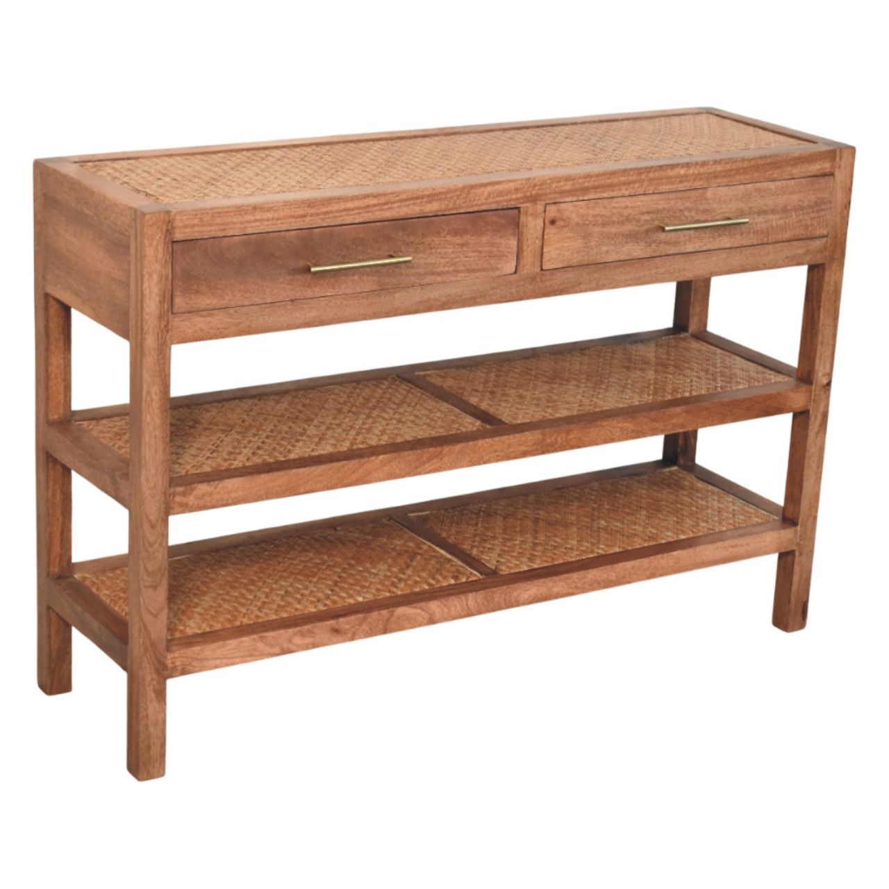 Saffron Rattan Console