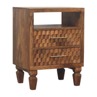 Cadiz Carved Open Shelf Bedside