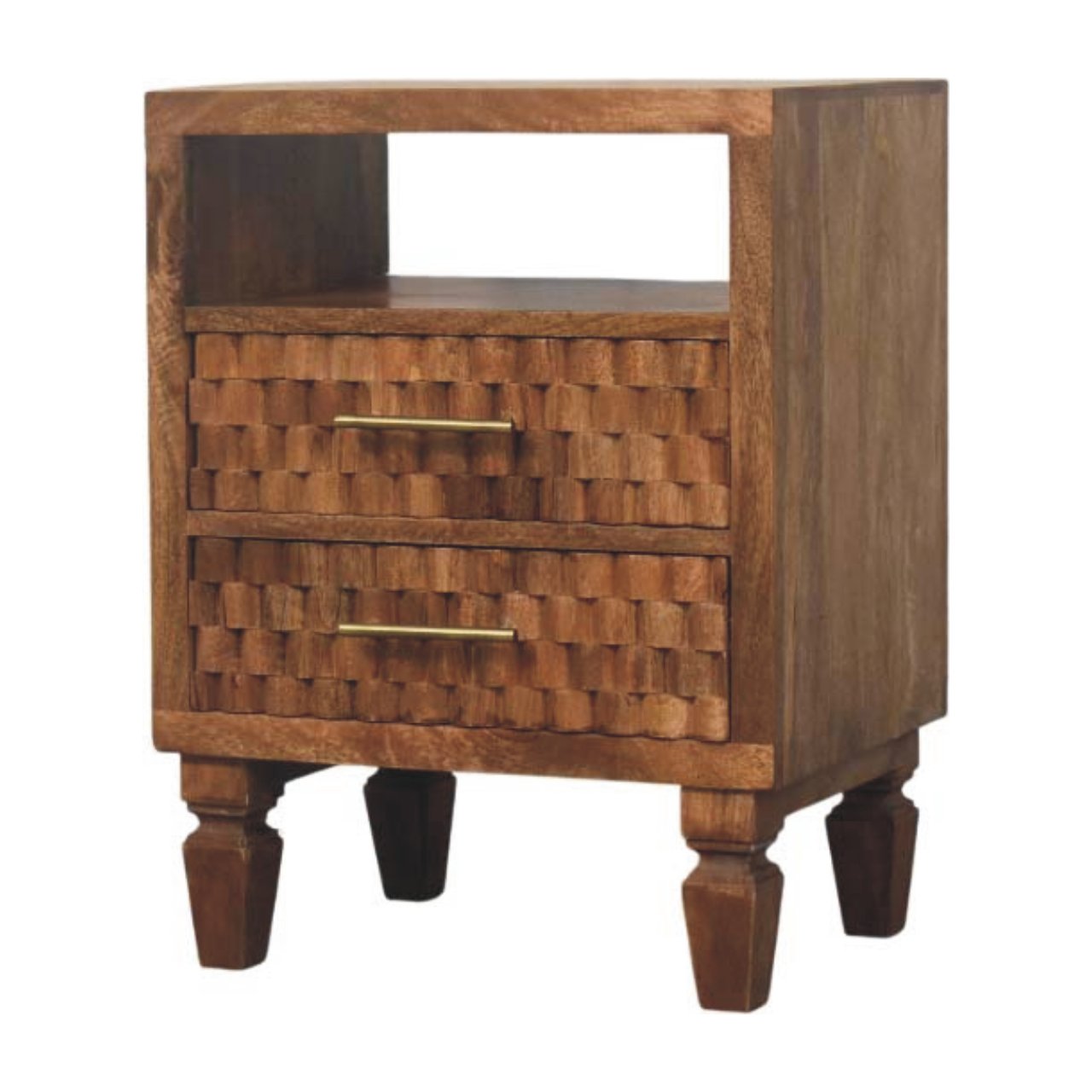 Cadiz Carved Open Shelf Bedside