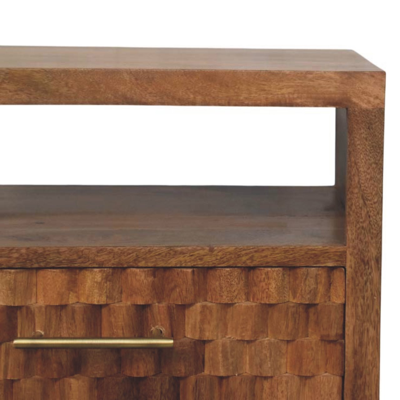 Cadiz Carved Open Shelf Bedside