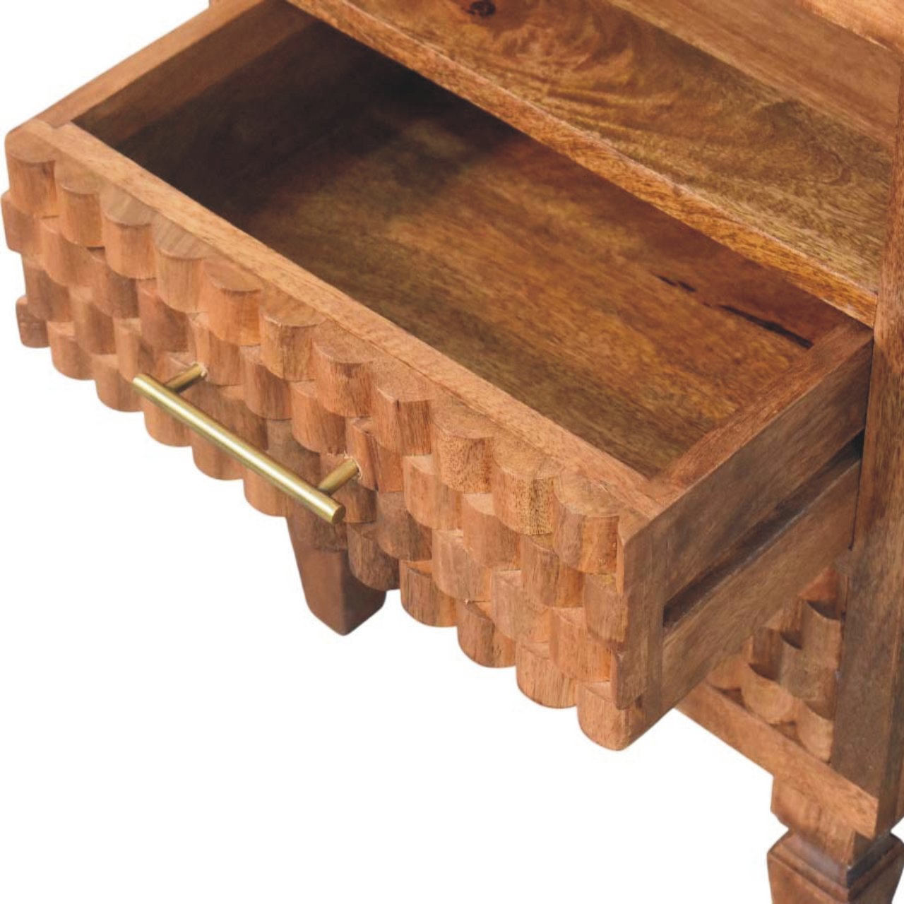 Cadiz Carved Open Shelf Bedside