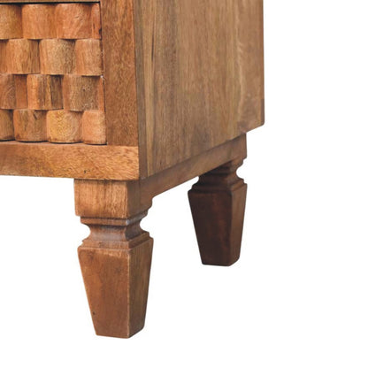 Cadiz Carved Open Shelf Bedside