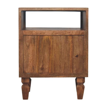 Cadiz Carved Open Shelf Bedside