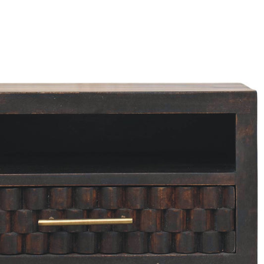 Cadiz Carved Open Slot Bedside