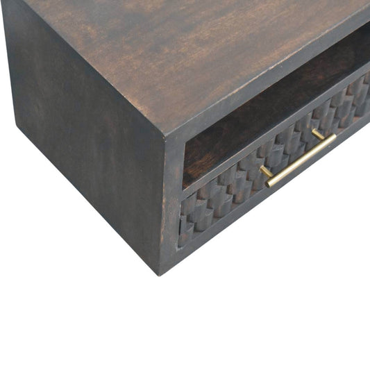 Cadiz Carved Open Slot Bedside