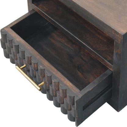Cadiz Carved Open-Slot Bedside Table | Nightstand