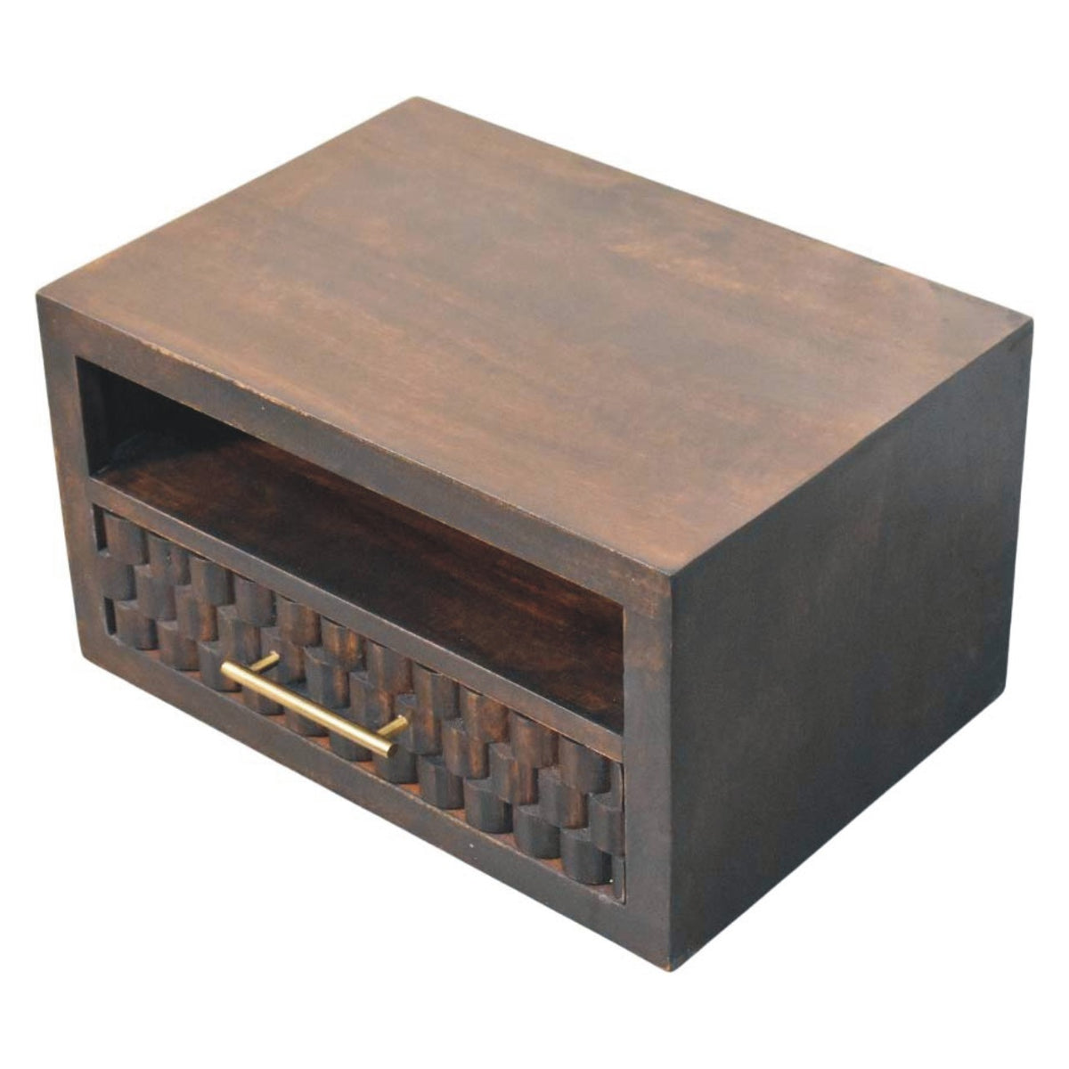 Cadiz Carved Open-Slot Bedside Table | Nightstand