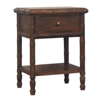 Bamboo Carved Bedside Table | Nightstand