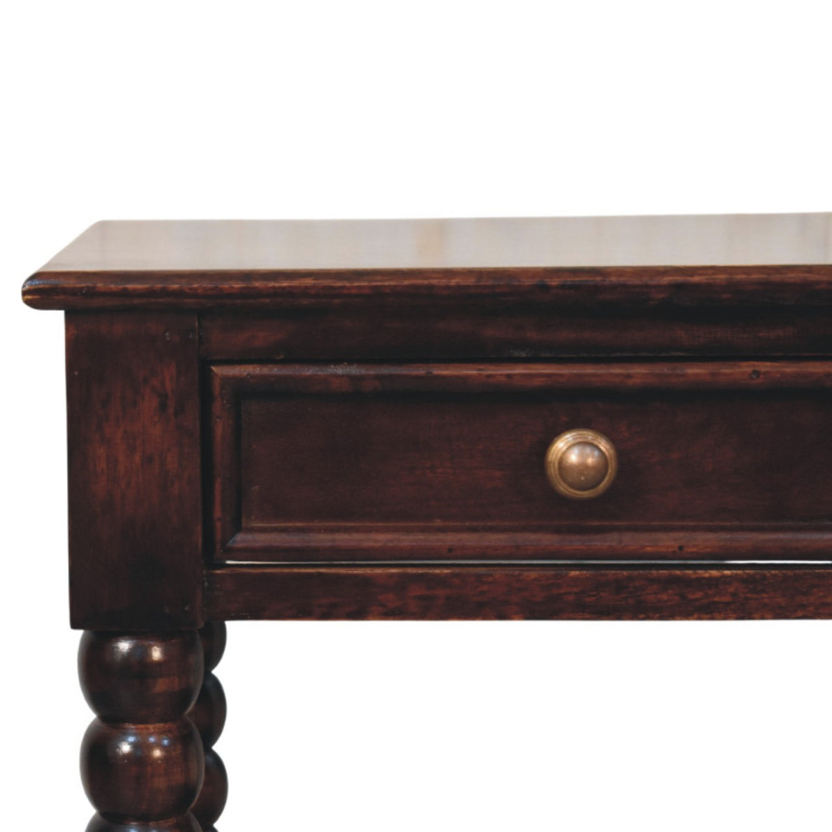 Spindle Winewood Bedside Table | Nightstand