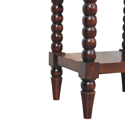 Spindle Winewood Bedside Table | Nightstand