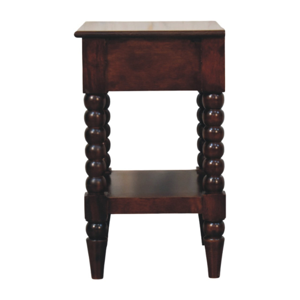 Spindle Winewood Bedside Table | Nightstand