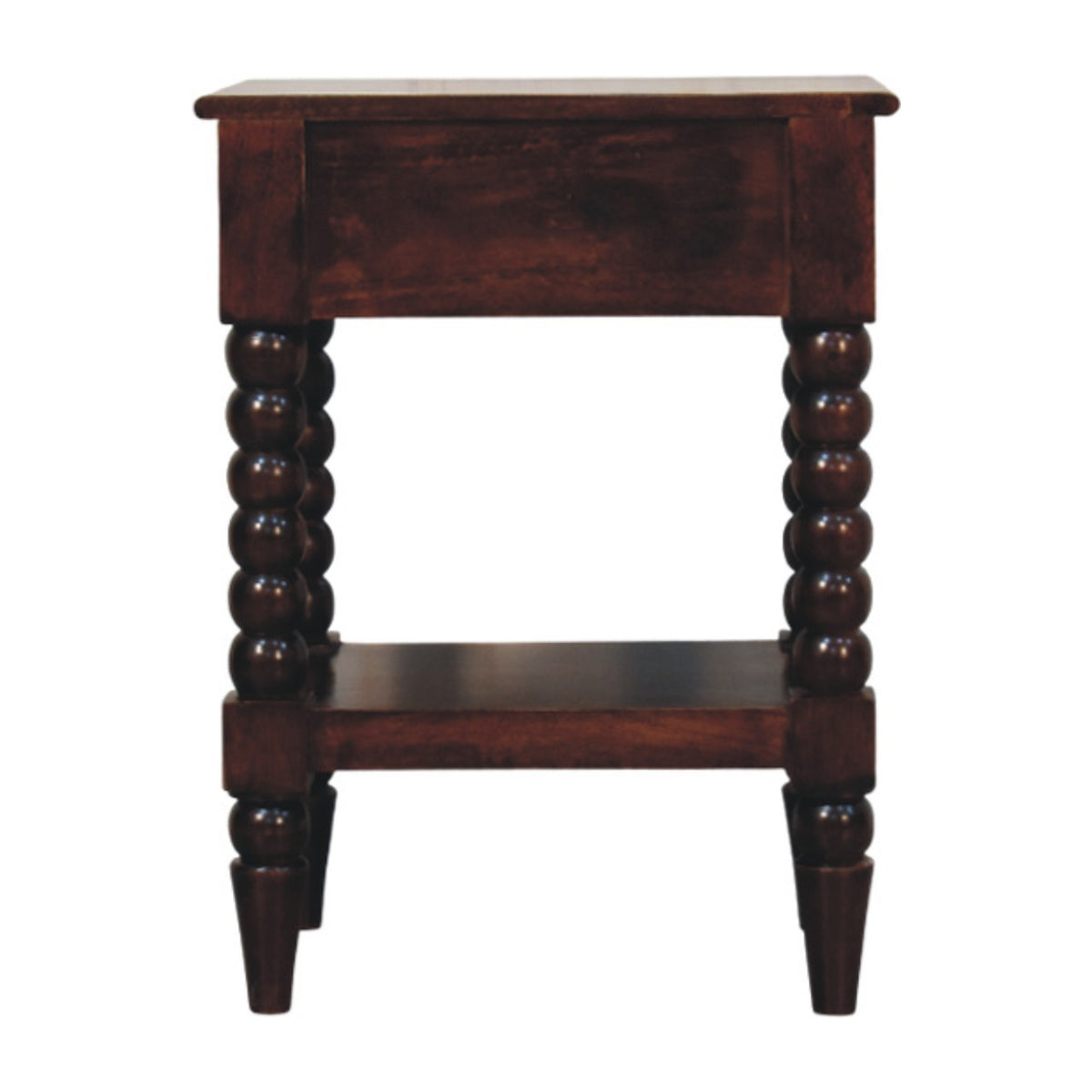 Spindle Winewood Bedside Table | Nightstand