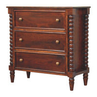 Spindle Winewood Chest of Drawers
